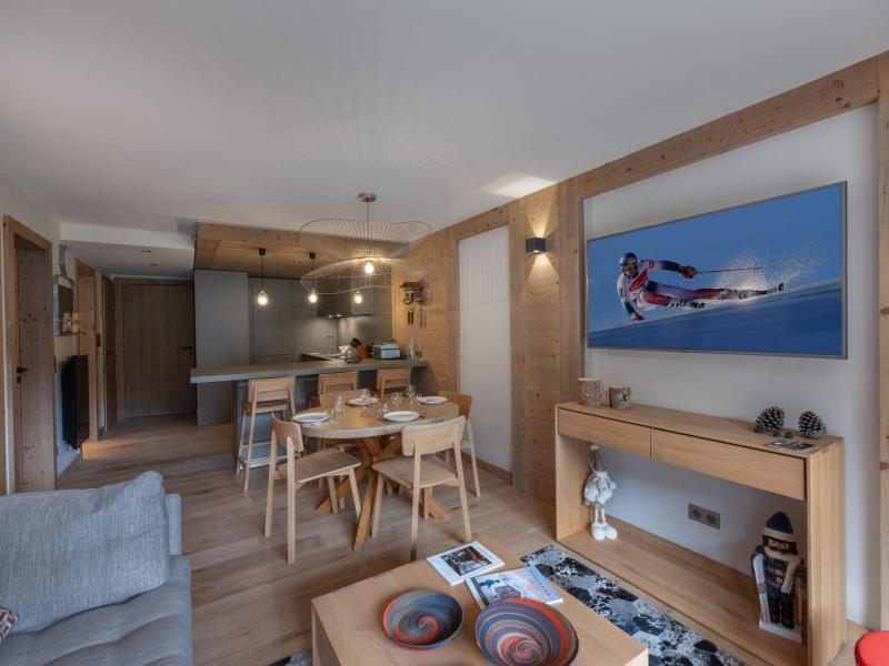 Skiverleih 3-Zimmer-Holzhütte für 4 Personen (404) - Résidence Phoenix - Courchevel - Wohnzimmer