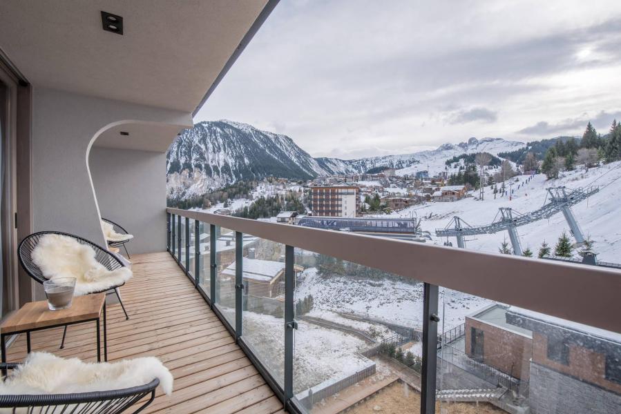 Skiverleih 3-Zimmer-Holzhütte für 4 Personen (603) - Résidence Phoenix - Courchevel - Balkon