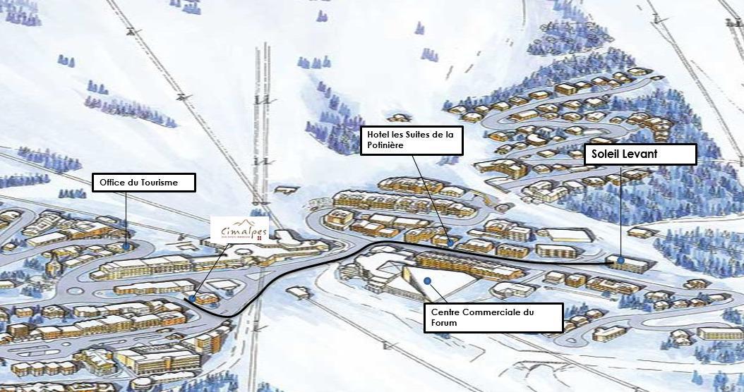 Location au ski Résidence Soleil Levant - Courchevel - Plan