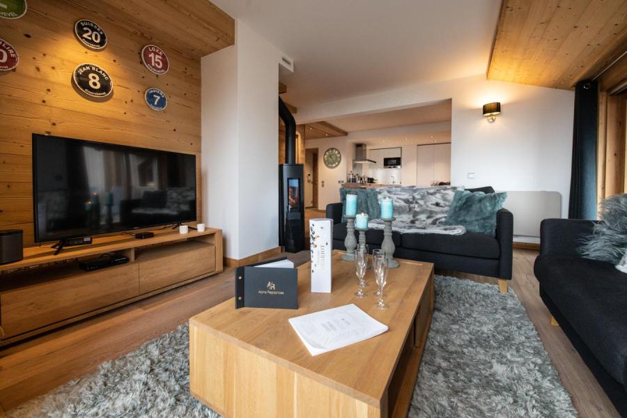 Ski verhuur Appartement 3 kamers 4 personen (B08) - Whistler Lodge - Courchevel - Woonkamer