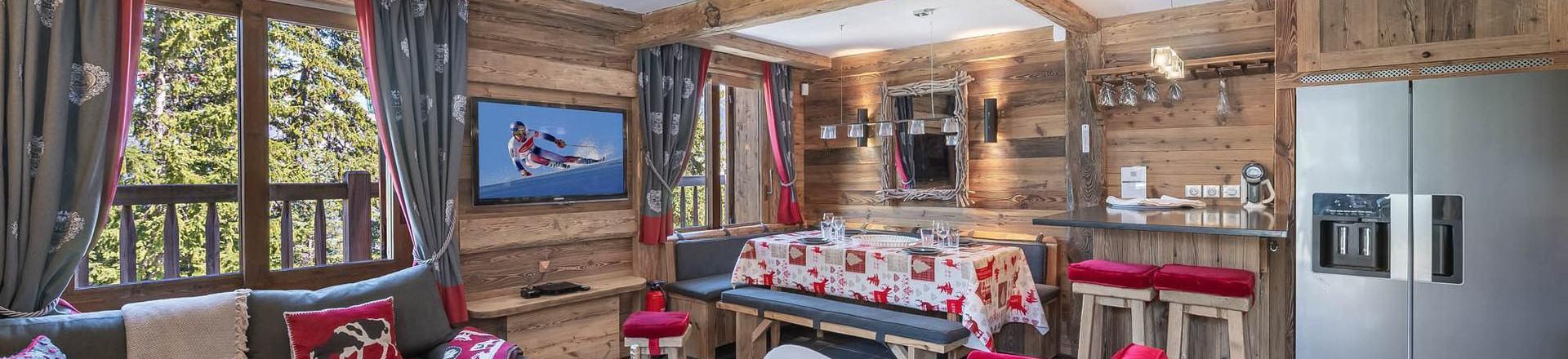 Аренда на лыжном курорте Шале 4 комнат 8 чел. - Chalet Ajacour - Courchevel - Салон