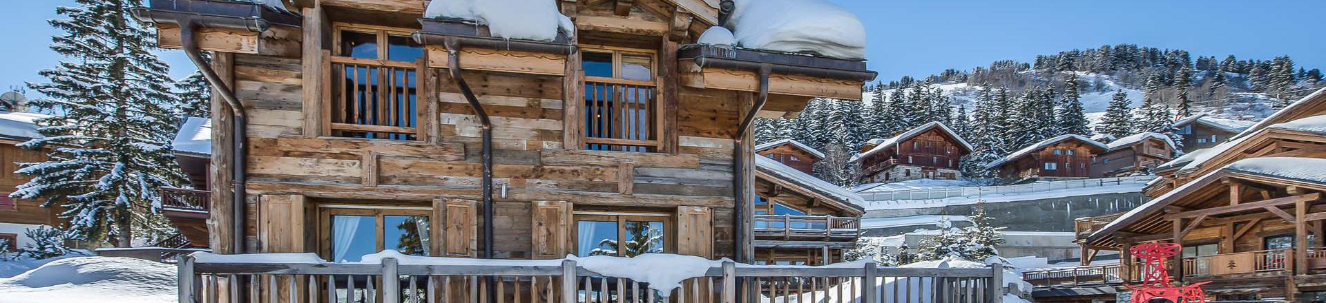 Rent in ski resort 4 room chalet 8 people - Chalet Ajacour - Courchevel - Winter outside