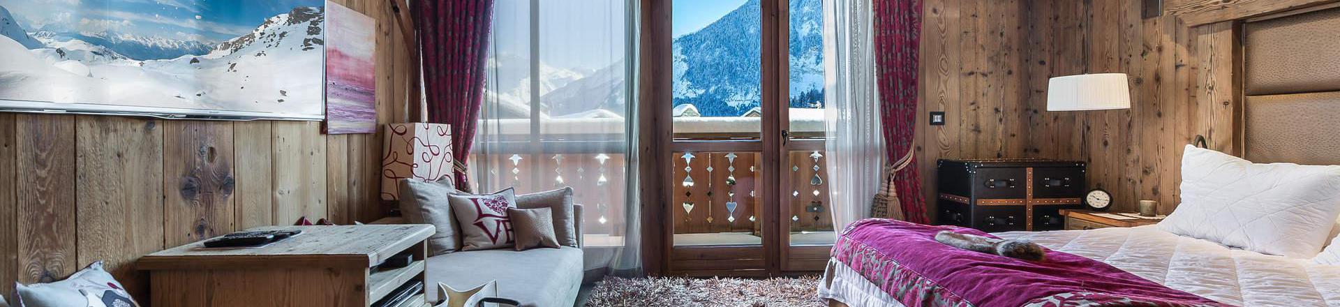Rent in ski resort 8 room chalet 10 people - Chalet Alpette - Courchevel - Bedroom