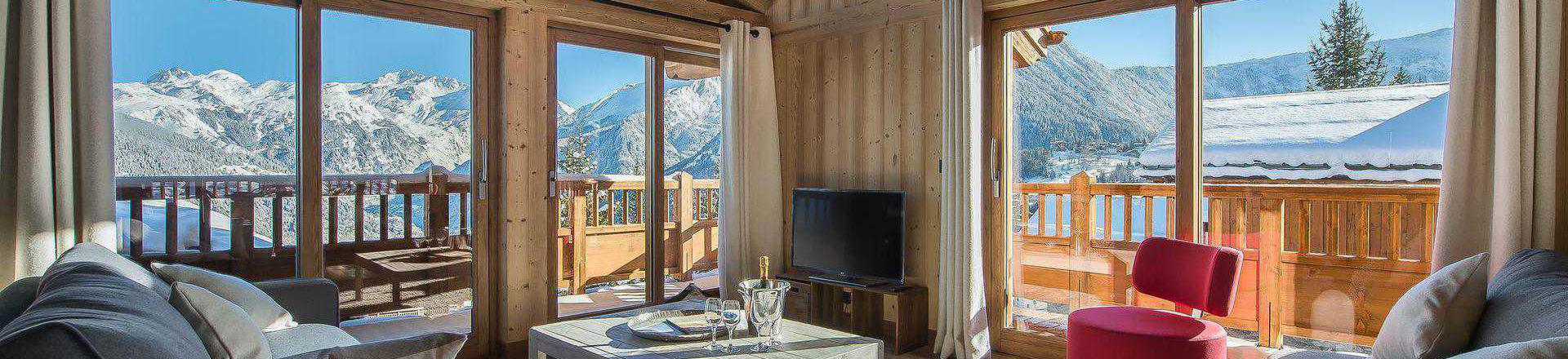 Rent in ski resort 6 room chalet 10 people - Chalet Ancolie - Courchevel - Living room