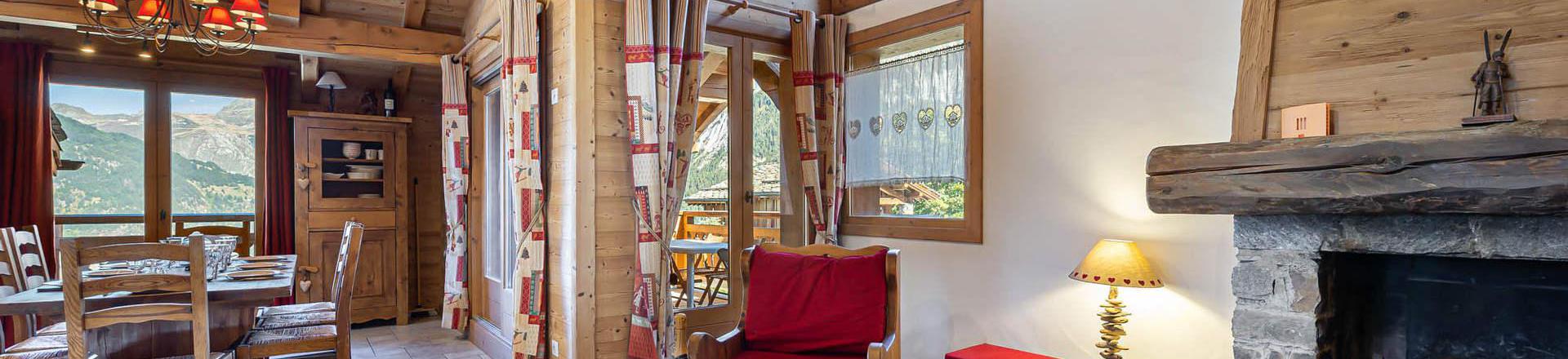 Rent in ski resort 6 room chalet 8 people - Chalet Daï - Courchevel - Living room