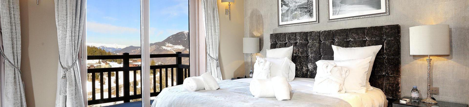 Rent in ski resort 5 room quadriplex chalet 10 people - Chalet le Cortina - Courchevel - Bedroom