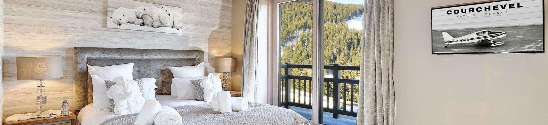Wynajem na narty Domek górski quadriplex 5 pokojowy  dla 10 osób - Chalet le Cortina - Courchevel - Pokój