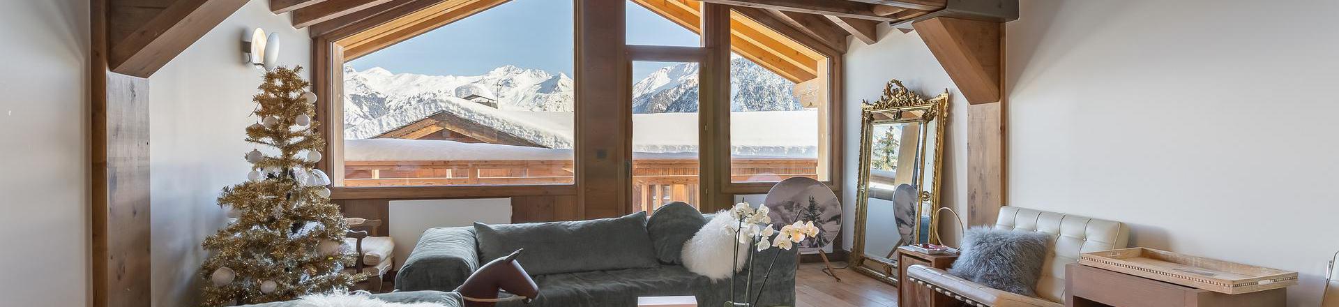 Rent in ski resort 7 room chalet 14 people - Chalet Prosper - Courchevel - Living room