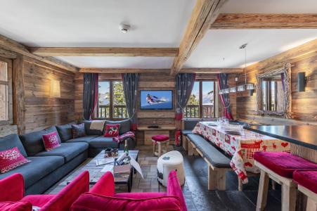 Rent in ski resort 4 room chalet 8 people - Chalet Ajacour - Courchevel - Living room