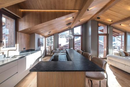 Ski verhuur Chalet 5 kamers 10 personen (2) - Chalet Belle Place - Courchevel - Woonkamer