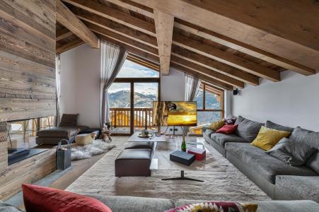 Ski verhuur Chalet 7 kamers 14 personen - Chalet Carcentina - Courchevel - Woonkamer