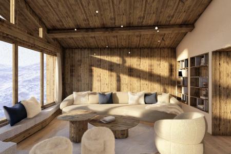 Ski verhuur Chalet triplex 6 kamers 13 personen - Chalet La Poudreuse - Courchevel - Woonkamer