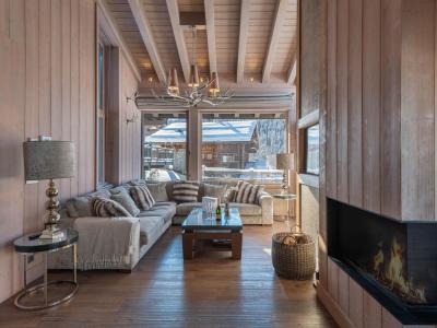 Rent in ski resort 5 room quadriplex chalet 10 people - Chalet le Cortina - Courchevel - Living room