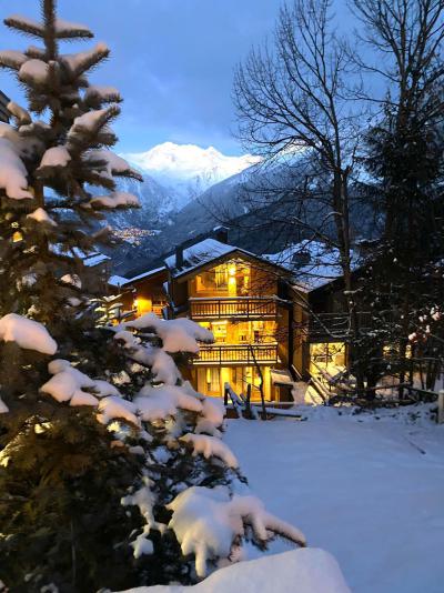 Urlaub in den Bergen 7 Zimmer Chalet für 14 Personen - Chalet Prosper - Courchevel - Draußen im Winter