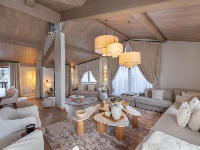 Ski verhuur Chalet 7 kamers 12 personen - GOYARD - Courchevel - Woonkamer