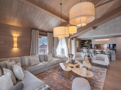 Ski verhuur Chalet 7 kamers 12 personen - GOYARD - Courchevel - Woonkamer