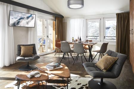 Soggiorno sugli sci Suite per 4 persone (Coup de Coeur) - Hôtel Écrin Blanc - Courchevel - Angolo soggiorno