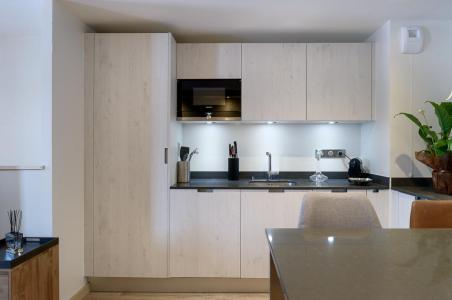 Rent in ski resort 2 room duplex apartment cabin 2-4 people (A10) - Le C - Courchevel - Open-plan kitchen