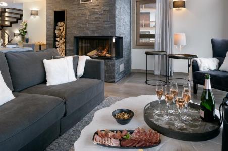 Rent in ski resort 6 room triplex apartment 10 people (Koh-I-Nor) - Le C - Courchevel - Living room