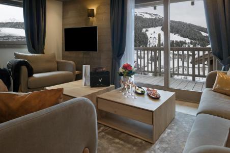 Ski verhuur Appartement 3 kabine kamers 4-6 personen (A02) - Le C - Courchevel - Woonkamer