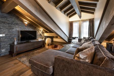 Ski verhuur Appartement duplex 5 kamers 8 personen (Paragon) - Le C - Courchevel - Woonkamer