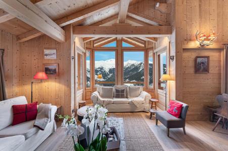 Rent in ski resort 6 room triplex chalet 12 people - Les Petits Grebiers - Courchevel - Living room