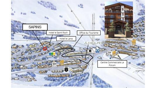 Soggiorno sugli sci Les Sapins - Courchevel - Mappa