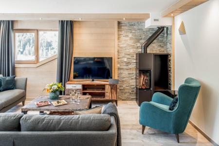 Skiverleih 4-Zimmer-Appartment für 6 Personen (D12) - Mammoth Lodge - Courchevel - Wohnzimmer