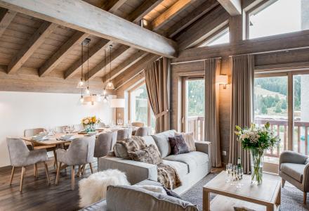 Skiverleih 4-Zimmer-Appartment für 8 Personen (D10) - Mammoth Lodge - Courchevel - Wohnzimmer