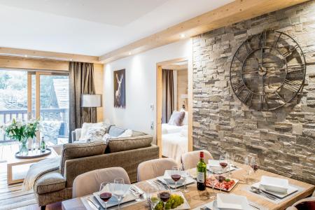 Ski verhuur Appartement 3 kabine kamers 4-6 personen (D09) - Mammoth Lodge - Courchevel - Woonkamer