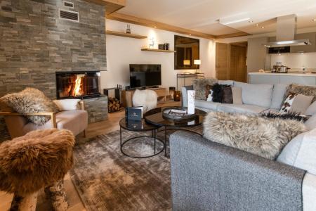 Ski verhuur Appartement 5 kamers 8 personen (D06) - Mammoth Lodge - Courchevel - Woonkamer