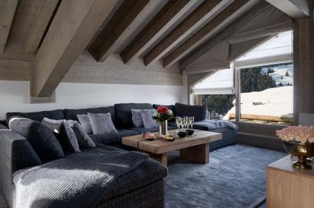 Ski verhuur Appartement triplex 8 kamers 14-16 personen (D15) - Mammoth Lodge - Courchevel - Woonkamer