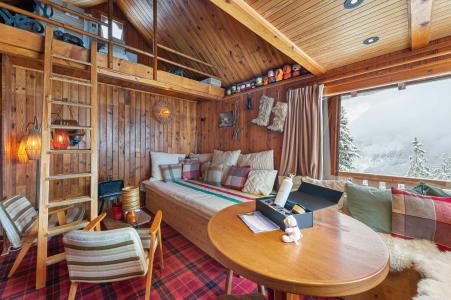 Rent in ski resort 4 room chalet 4 people - Mazot les Bichettes - Courchevel - Living room