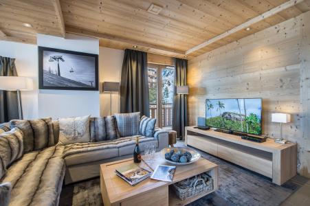 Ski verhuur Appartement duplex 5 kamers 8 personen (A31) - Résidence Aspen Lodge - Courchevel - Woonkamer