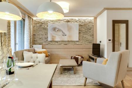 Skiverleih 3-Zimmer-Appartment für 4 Personen (130) - Résidence Carré Blanc - Courchevel - Wohnzimmer