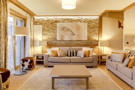 Rent in ski resort 4 room duplex apartment 6 people (241) - Résidence Carré Blanc - Courchevel - Living room