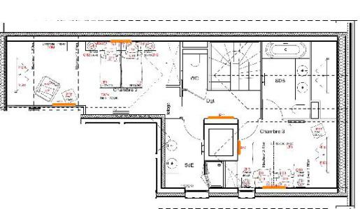 Skiverleih 4-Zimmer-Appartment für 6 Personen (141) - Résidence Carré Blanc - Courchevel - Plan