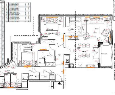Alquiler al esquí Apartamento 4 piezas para 6 personas (140) - Résidence Carré Blanc - Courchevel - Plano