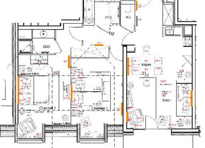 Rent in ski resort 3 room apartment 4 people (371) - Résidence Carré Blanc - Courchevel - Plan