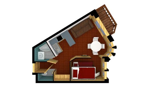 Alquiler al esquí Apartamento 2 piezas para 4 personas (203) - Résidence Cimes Blanches - Courchevel - Plano