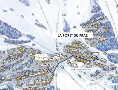 Ski verhuur Résidence Forêt du Praz - Courchevel - Kaart