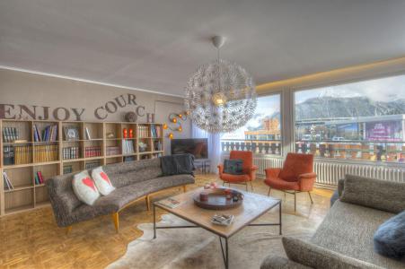 Rent in ski resort 5 room apartment 8 people - Résidence Jean Blanc Sports - Courchevel - Living room