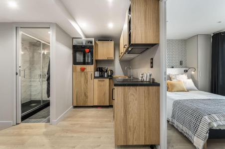 Rent in ski resort 3 room apartment 4 people (12) - Résidence la Vanoise - Courchevel - Open-plan kitchen