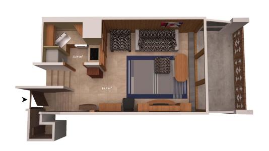 Alquiler al esquí Apartamento dúplex 2 piezas 4 personas (905) - Résidence le Grand Sud - Courchevel - Plano