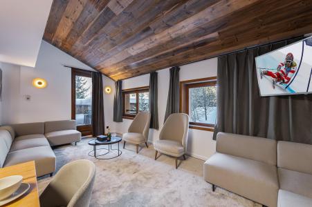 Rent in ski resort 5 room duplex apartment 10 people (31) - Résidence les Ancolies - Courchevel - Living room