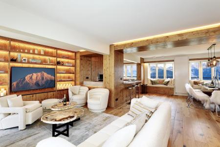 Rent in ski resort 4 room duplex apartment 6 people (1150) - Résidence les Portes de Courchevel - Courchevel - Living room