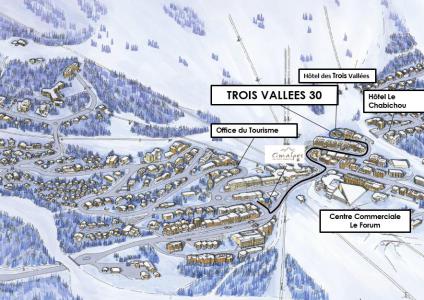 Location au ski Résidence Trois Vallées - Courchevel - Plan
