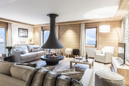 Ski verhuur Appartement 4 kamers 6 personen (B03) - Whistler Lodge - Courchevel - Woonkamer