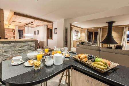 Ski verhuur Appartement 4 kamers 6 personen (B03) - Whistler Lodge - Courchevel - Woonkamer