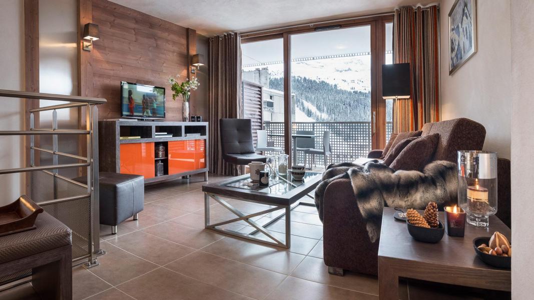 Skiverleih Résidence Boutique Le Centaure - Flaine - Kleines Wohnzimmer